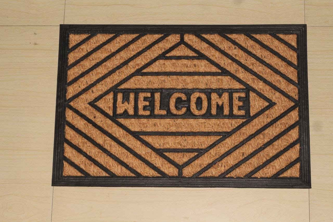 rubber backed coir mat