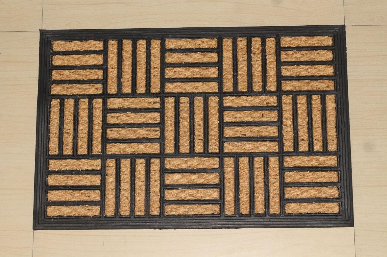 rubber backed coir mat