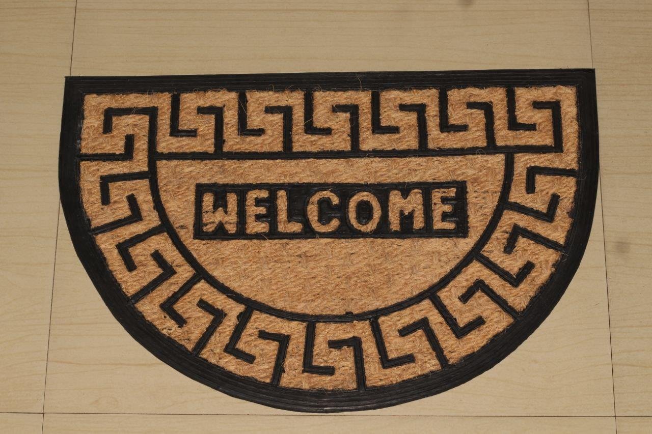 Rubber backed coir mat